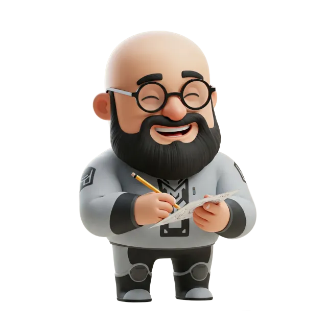 Moi version cartoon 3D entrain de sauter